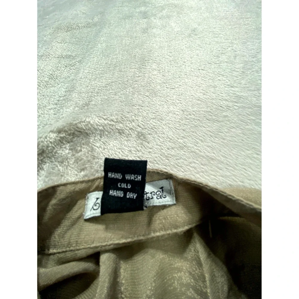 Body Central Mini Dress Womens Olive Pleated Ruffled Sleeves V-Neck Tie Waist - Picture 3 of 8